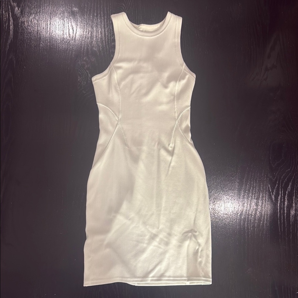 Lululemon Ribbed Softstreme Slim-Fit Tank white dress - like new